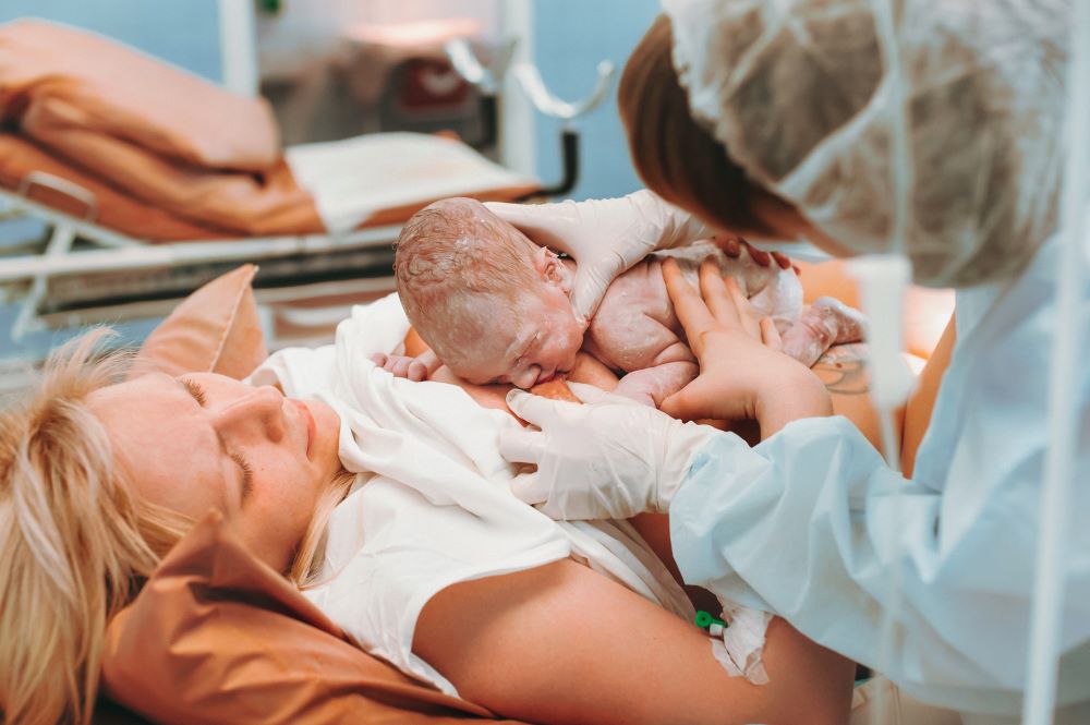 Close-up of a newborn