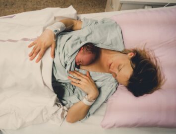 Child birth in maternity hospital